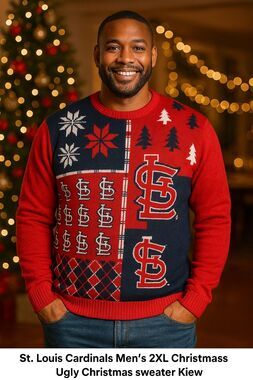 St. Louis Cardinals Men’s 2XL MLB Genuine Merchandise Ugly Christmas Sweater ...